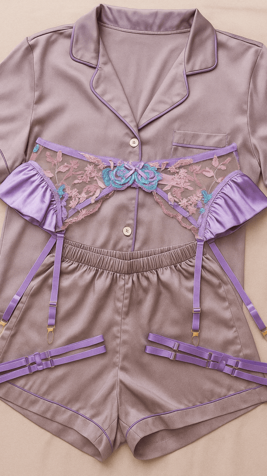 Bri Ella Lavender Garter - CHAMBRE 535