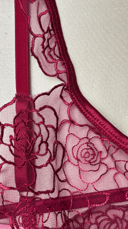 Burgundy Bra - TRÈS FOU OR SOMETHING