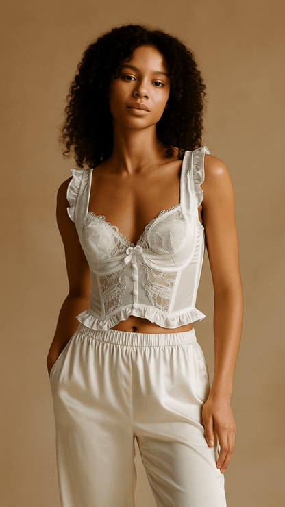 Cecile White Bustier - CHAMBRE 535