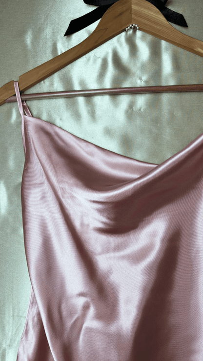 Cowl Neck Satin Pajama Tank - TRÈS FOU OR SOMETHING