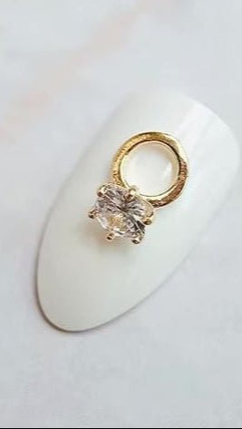 Diamond Ring Gold Nail Charm - TRÈS FOU OR SOMETHING