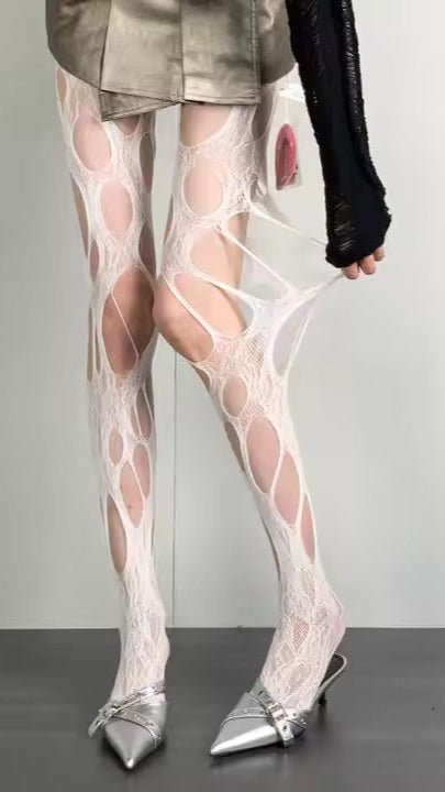 Distressed Doll Tights - TRÈS FOU OR SOMETHING