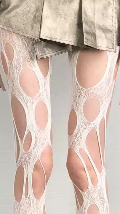 Distressed Doll Tights - TRÈS FOU OR SOMETHING