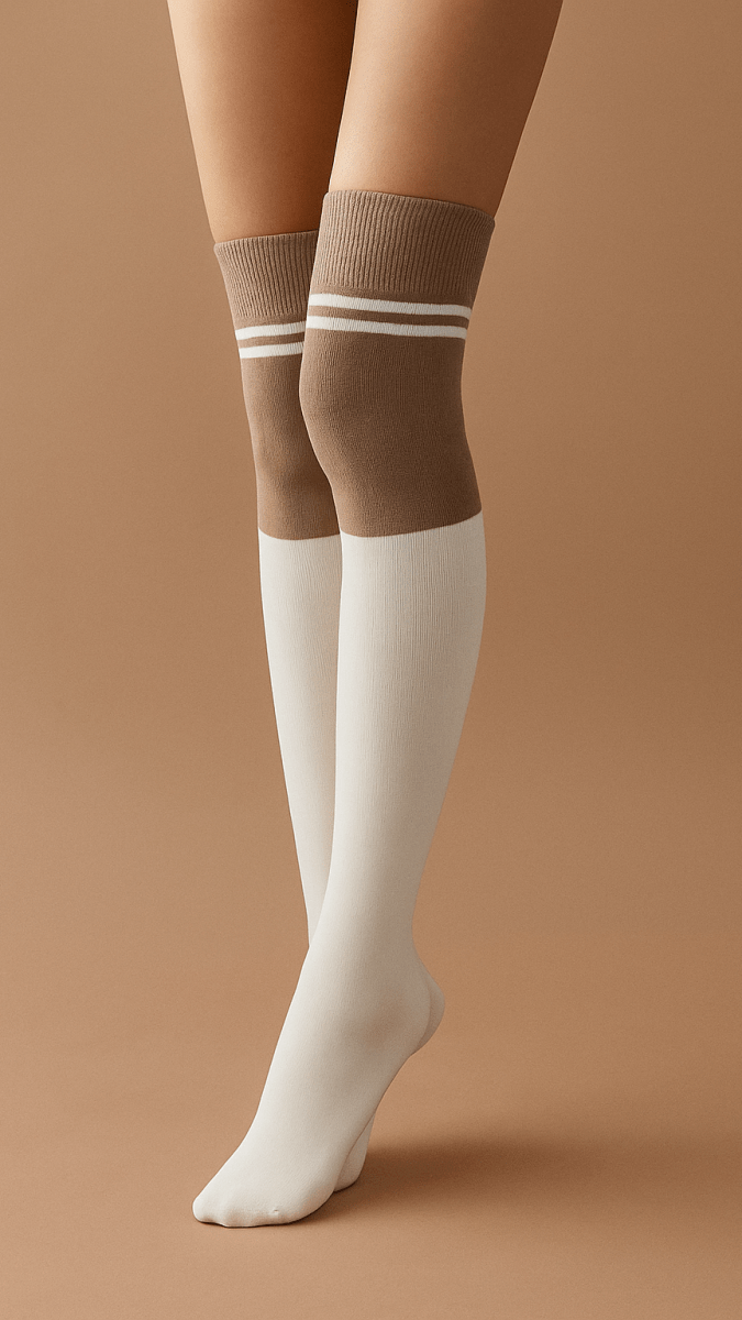 Double Edges Thigh Socks - CHAMBRE 535