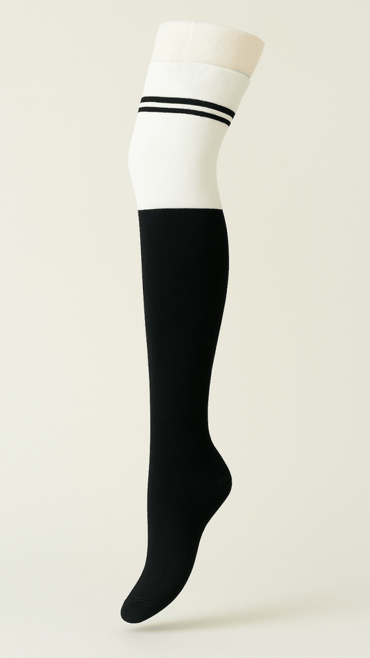 Double Edges Thigh Socks - TRÈS FOU OR SOMETHING