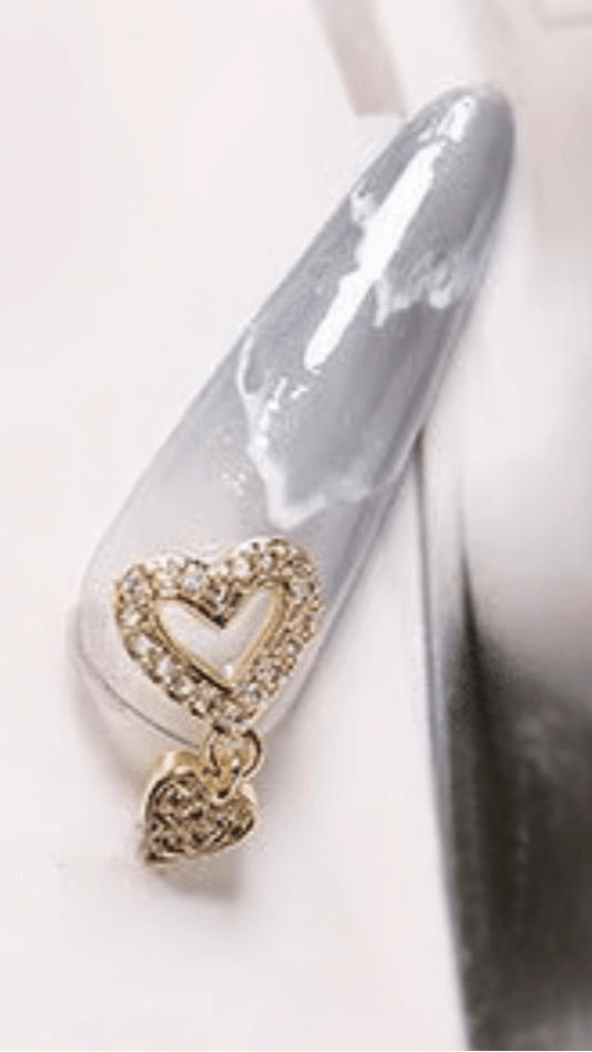 Double Hearts Nail Charm - TRÈS FOU OR SOMETHING