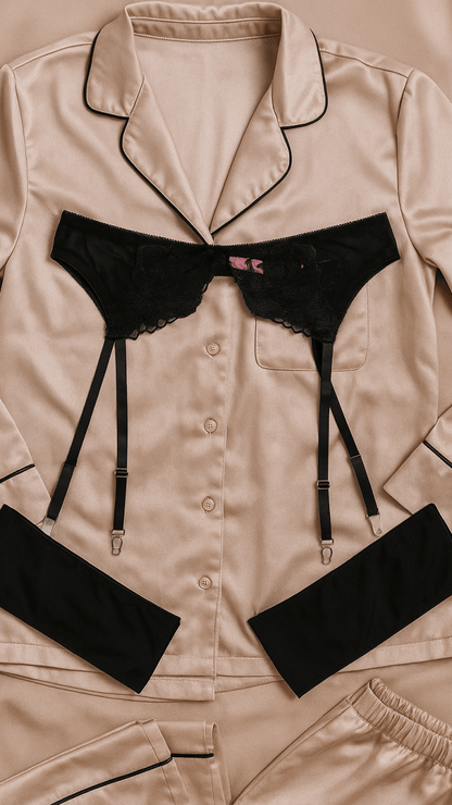 Eden Black Garter - CHAMBRE 535