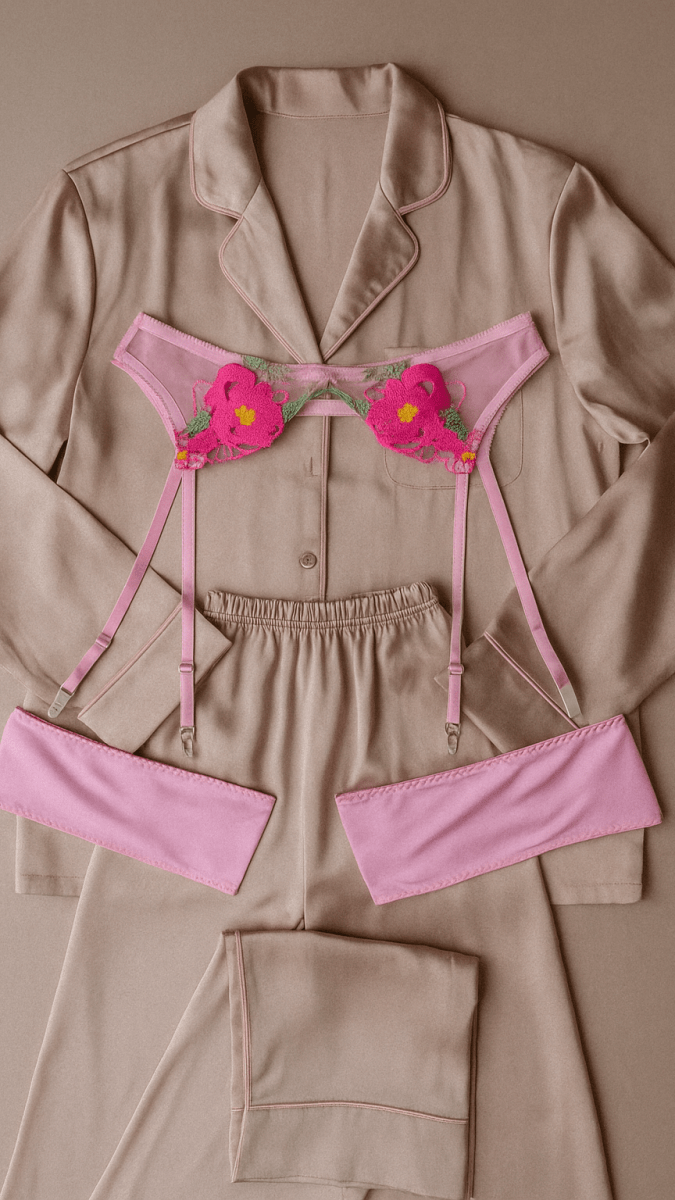 Eden Light Pink Garter - CHAMBRE 535