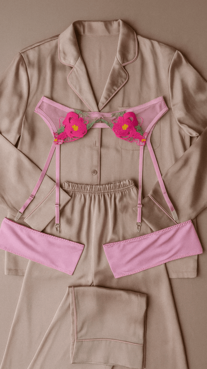 Eden Light Pink Garter - CHAMBRE 535