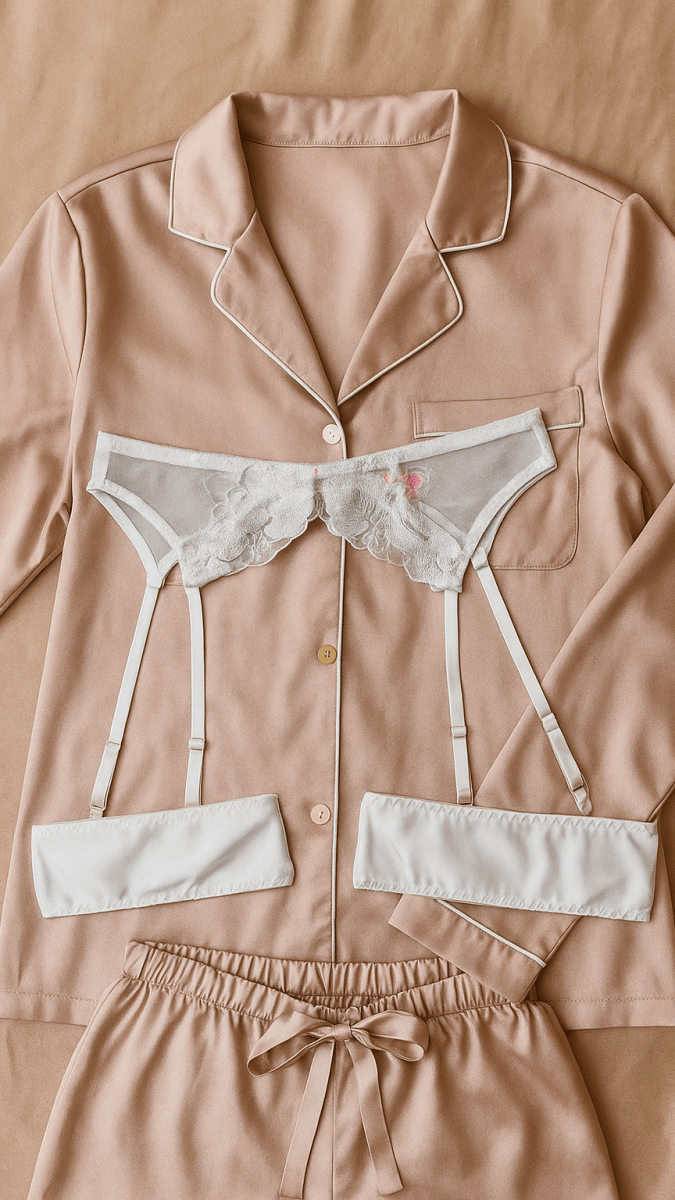 Eden White Garter - CHAMBRE 535