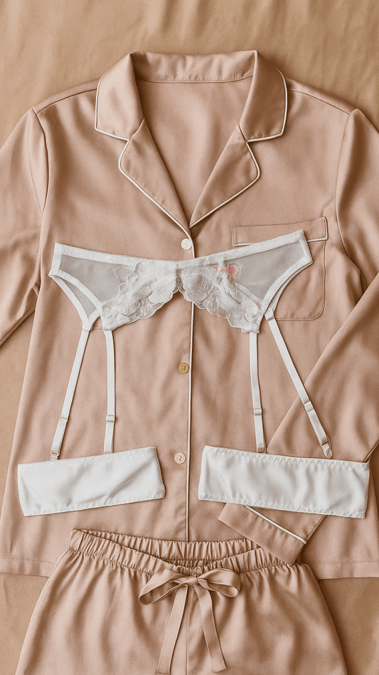 Eden White Garter - CHAMBRE 535