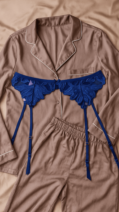 Eloise Blue Garter - CHAMBRE 535