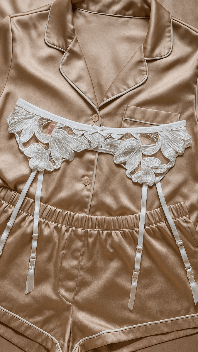 Eloise White Garter - CHAMBRE 535