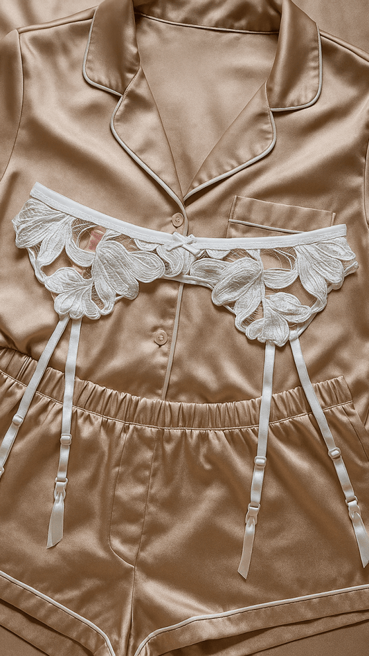 Eloise White Garter - CHAMBRE 535