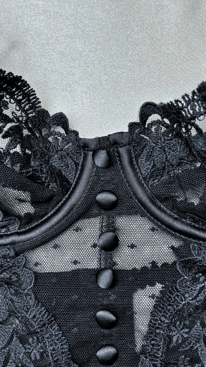 Emilie Black Bustier - TRÈS FOU OR SOMETHING