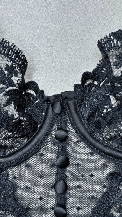 Emilie Black Bustier - TRÈS FOU OR SOMETHING