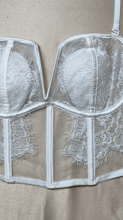 Eva White Bustier - TRÈS FOU OR SOMETHING