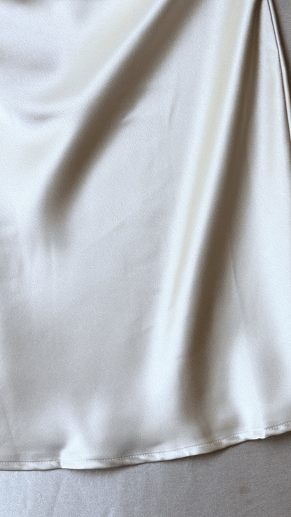 Flowy Satin Gold Skirt - TRÈS FOU OR SOMETHING