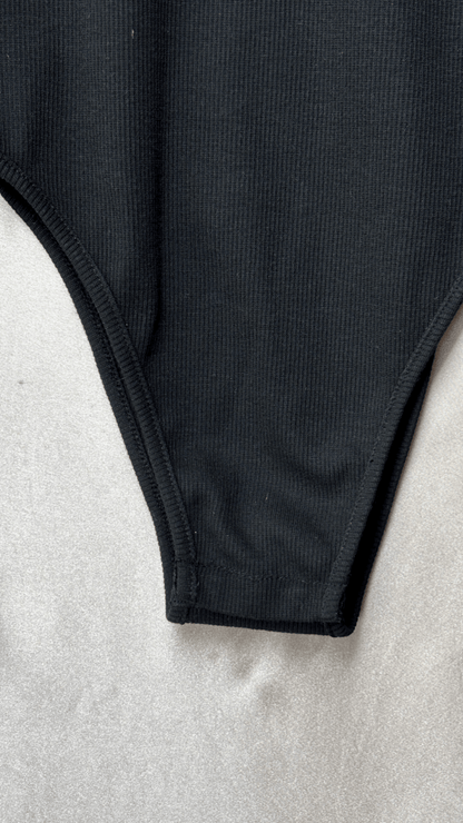 Foundation Frontal Zip Long Sleeve Black Bodysuit Top - TRÈS FOU OR SOMETHING