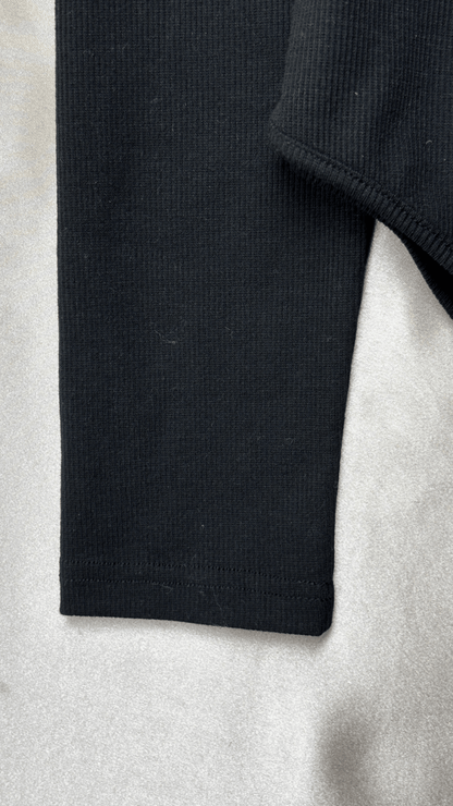 Foundation Frontal Zip Long Sleeve Black Bodysuit Top - TRÈS FOU OR SOMETHING
