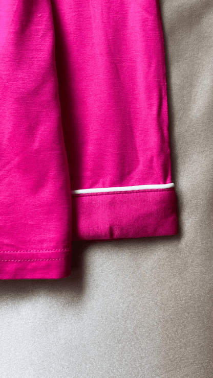 In The Moodal Fushia Pajama Long Sleeve Night Shirt - TRÈS FOU OR SOMETHING