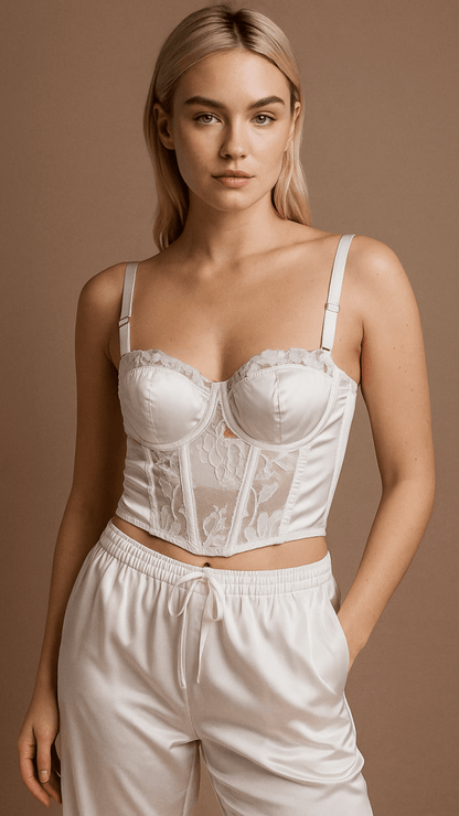 Jolie White Bustier - CHAMBRE 535