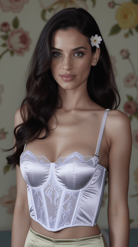 Jolie White Bustier - TRÈS FOU OR SOMETHING