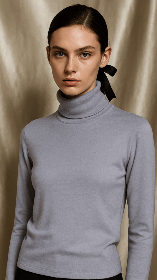 KeepWarm Long Sleeve Gray Turtleneck Top - TRÈS FOU OR SOMETHING