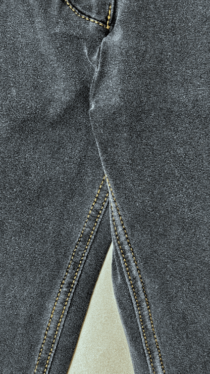 Low Rise Stay Up Butt Enhancer Gray Jeggings - TRÈS FOU OR SOMETHING