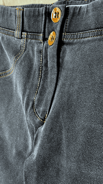 Low Rise Stay Up Butt Enhancer Gray Jeggings - TRÈS FOU OR SOMETHING