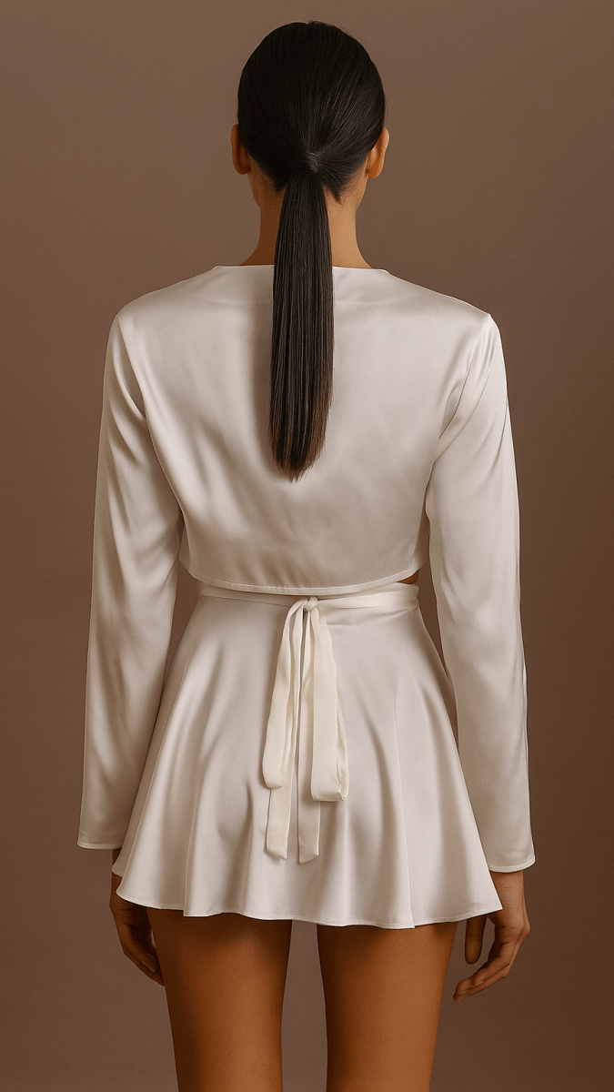 Luxe Retro Tie Skirt - CHAMBRE 535