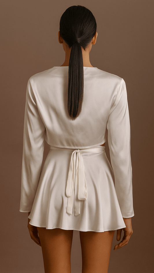 Luxe Retro Tie Skirt - CHAMBRE 535