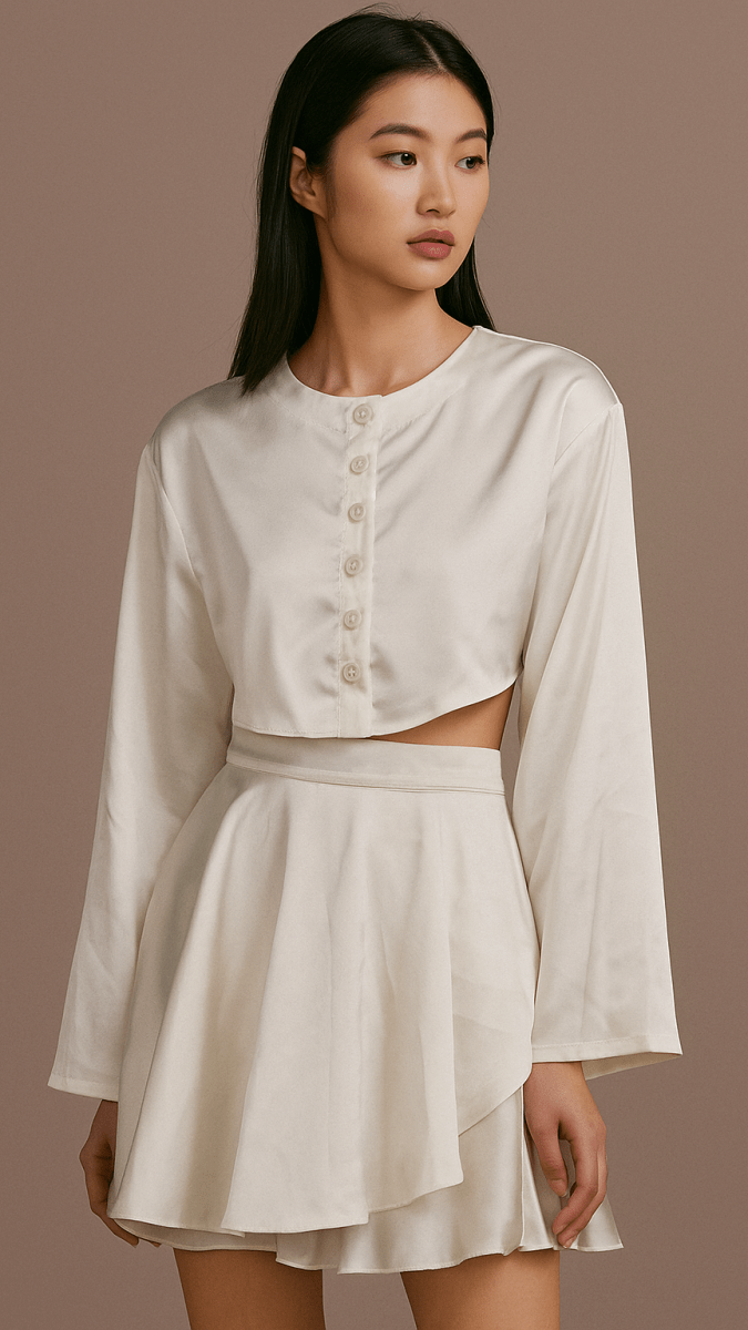 Luxe Retro Tie Skirt - CHAMBRE 535