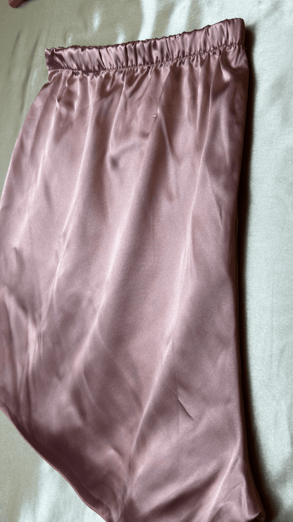 Luxury Satin Pink Pajama Shorts - TRÈS FOU OR SOMETHING