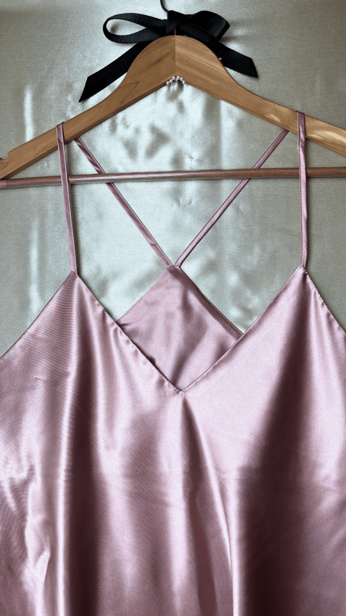 Luxury Satin Pink Pajama Tank - TRÈS FOU OR SOMETHING
