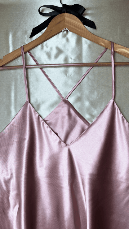 Luxury Satin Pink Pajama Tank - TRÈS FOU OR SOMETHING