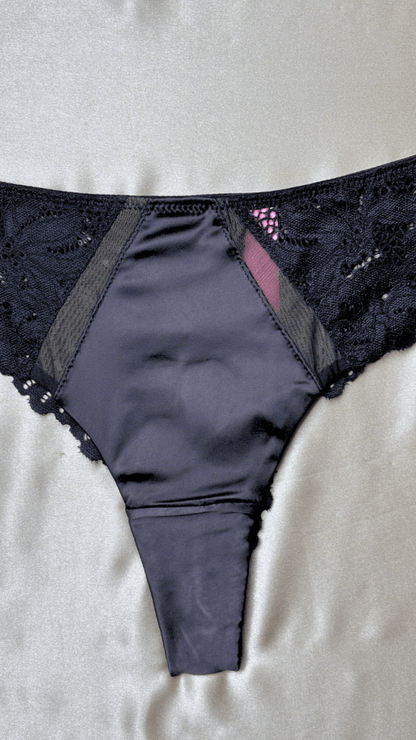Lyla Black Satin Fancy Panties - TRÈS FOU OR SOMETHING