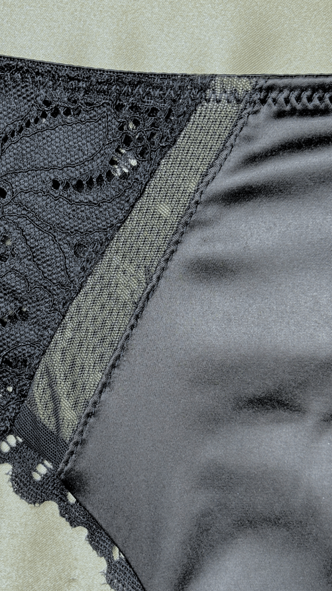 Lyla Black Satin Fancy Panties - TRÈS FOU OR SOMETHING
