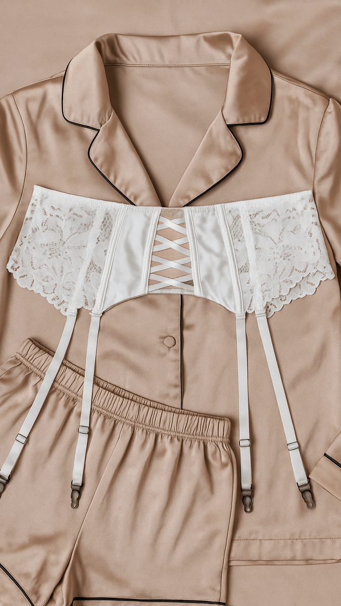 Lyla White Garter - CHAMBRE 535