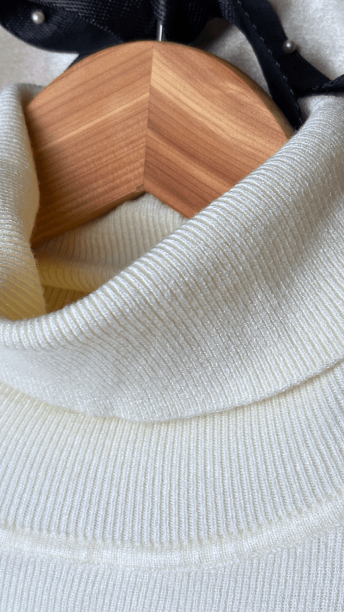 Mermaid Turtleneck Cream Dress - TRÈS FOU OR SOMETHING