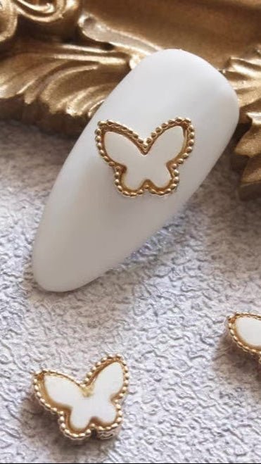 Opal Butterfly Gold Nail Charm - TRÈS FOU OR SOMETHING