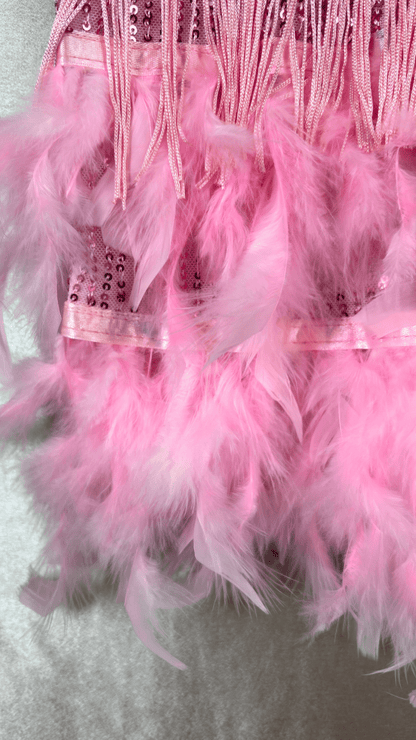 Pink Feathers Stage Presence Dress - TRÈS FOU OR SOMETHING