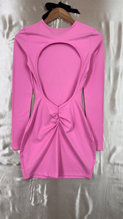 Pink Teardrop Open Back Dress - TRÈS FOU OR SOMETHING