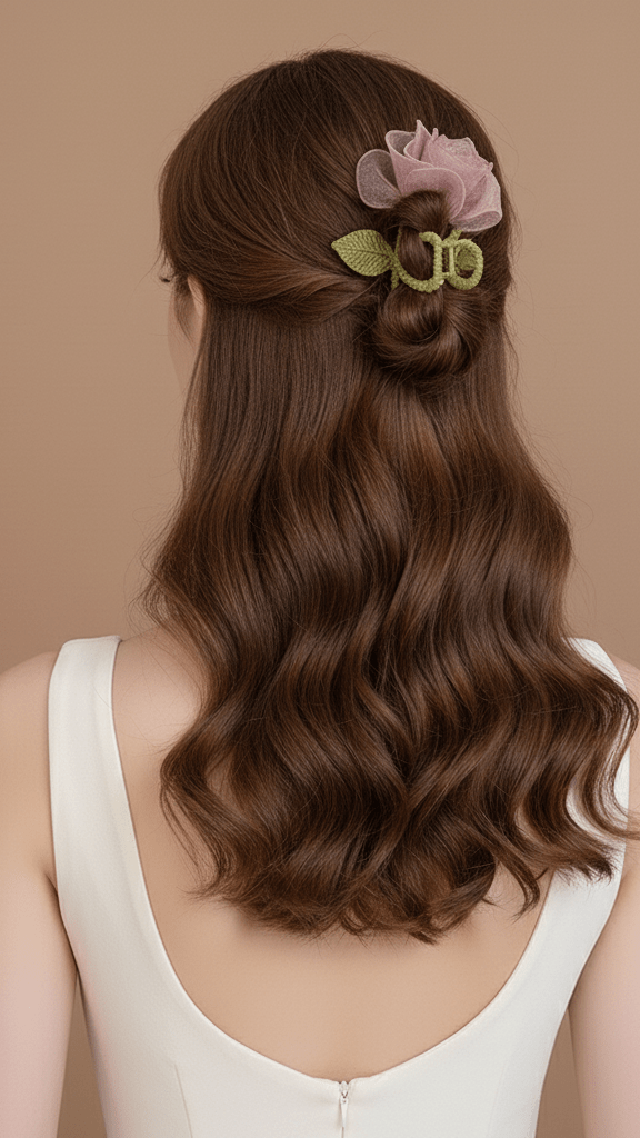 Pink Tulip Hair Clip - CHAMBRE 535