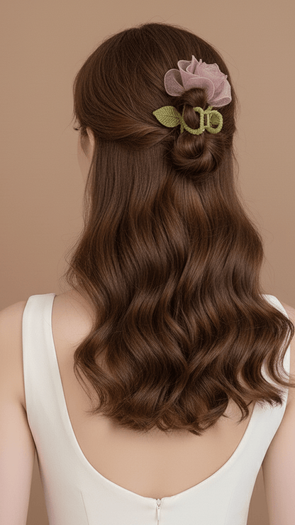 Pink Tulip Hair Clip - CHAMBRE 535