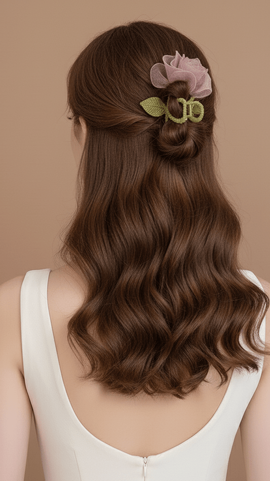 Pink Tulip Hair Clip - CHAMBRE 535