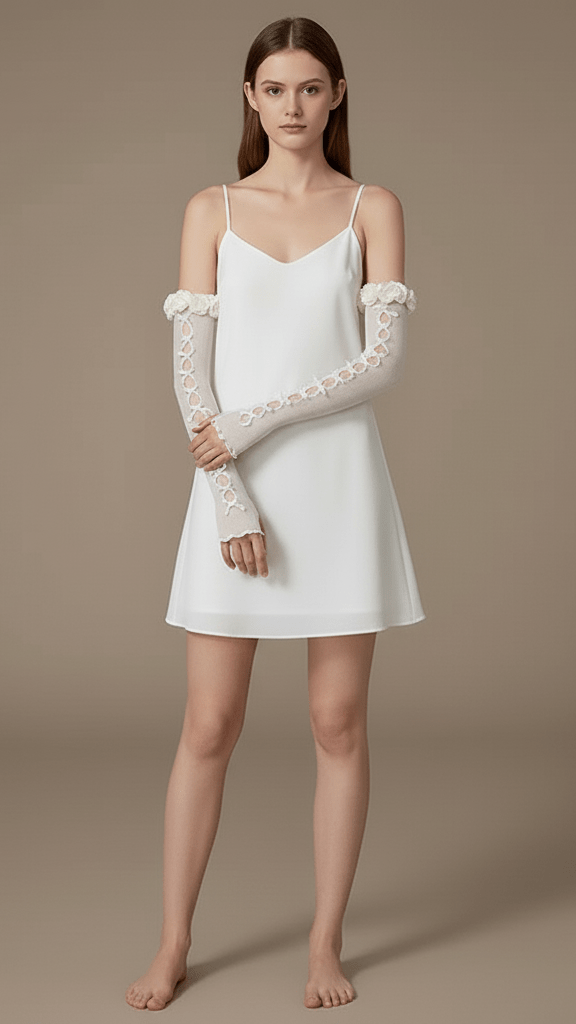 Puff Satin Bows Sleeves - CHAMBRE 535