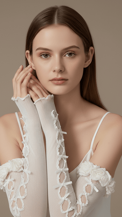 Puff Satin Bows Sleeves - CHAMBRE 535