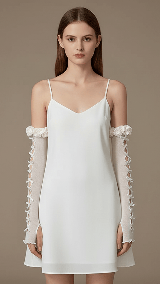 Puff Satin Bows Sleeves - CHAMBRE 535