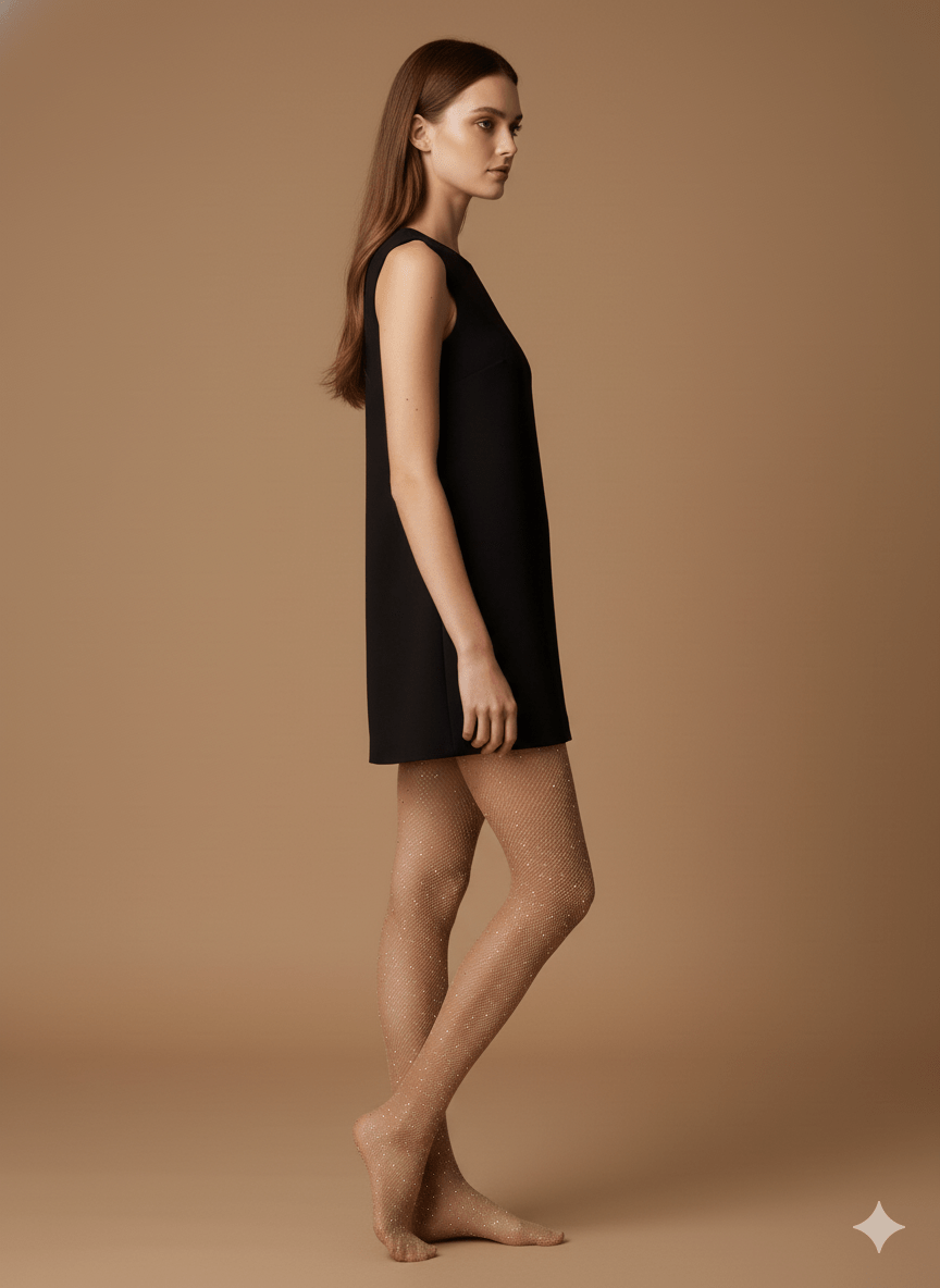 Rhinestone Fishnet Tights - CHAMBRE 535